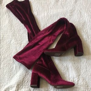 Jeffrey Campbell maroon boots
